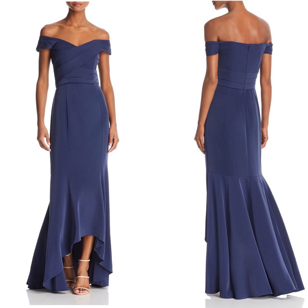 LAUNDRY OFF-THE-SHOULDER A-LINE EVENING DRESS GOWN